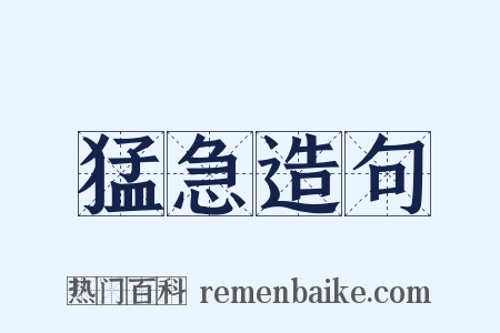 猛急造句是什么意思的图片